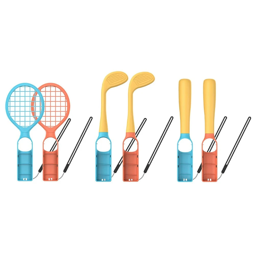 DOBE TNS-5115 6 in 1 Sports Kit for Nintendo Switch 2 / Switch / Switch OLED Baseball Bat / Tennis Racket / Golf Club Joy-Con Grip - 1