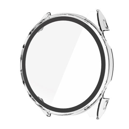 For Garmin Forerunner 970 Protective Case Hard PC Watch Frame with Tempered Glass Film - Transparent - 1