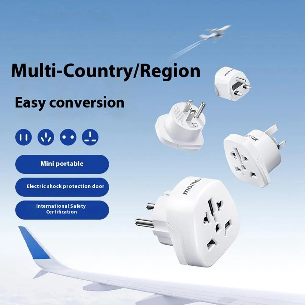 MOMAX 1-World 2500W Global Travel Adapter Universal Power Converter - AU Plug / White - 4