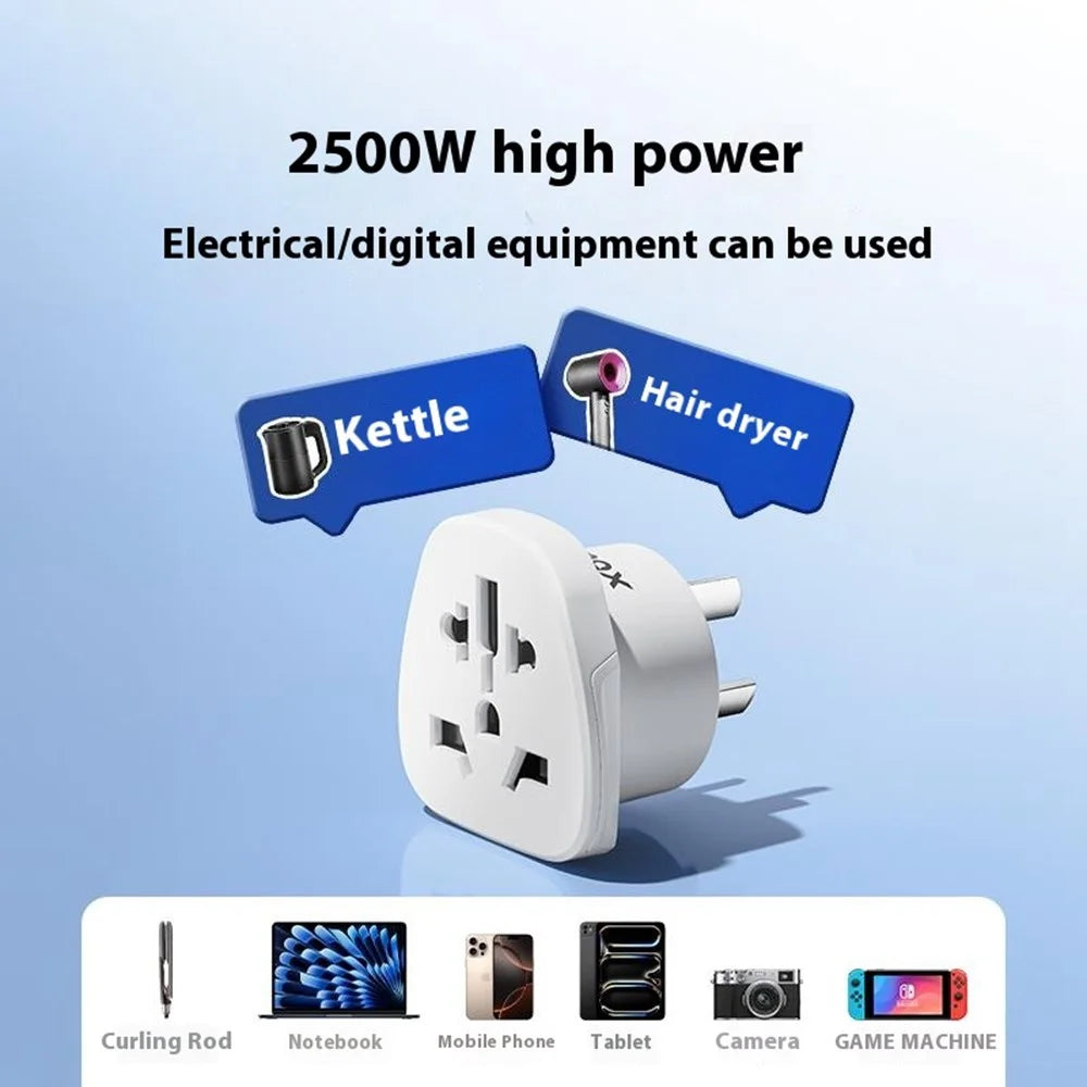MOMAX 1-World 2500W Global Travel Adapter Universal Power Converter - AU Plug / White - 5