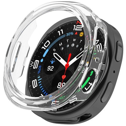 For Samsung Galaxy Watch8 44mm Semi-Enclosed Watch Case PC Protective Frame - Transparent - 1