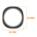 For Samsung Galaxy Watch8 44mm PC Watch Case Rhinestone Decor Hollow Protective Cover - Electroplating Black - 4