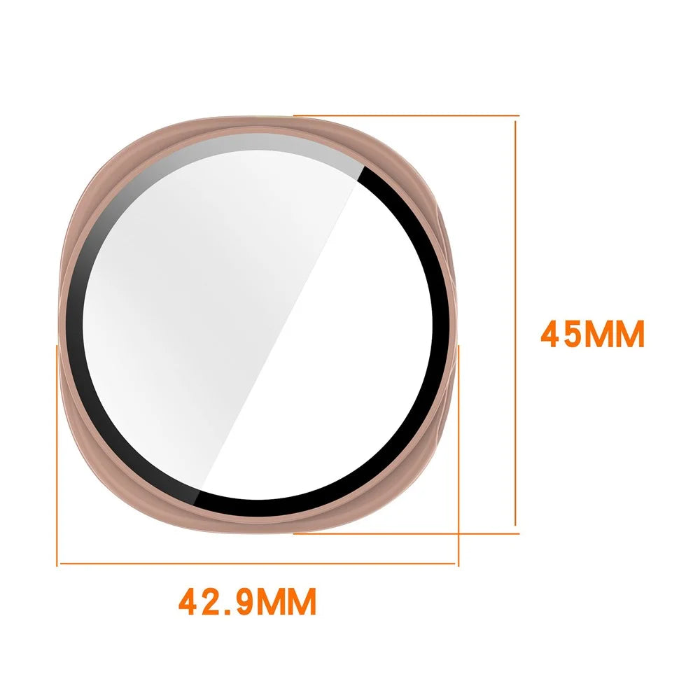 For Samsung Galaxy Watch8 40mm Hard PC Watch Protective Case with Tempered Glass Film - Transparent - 3