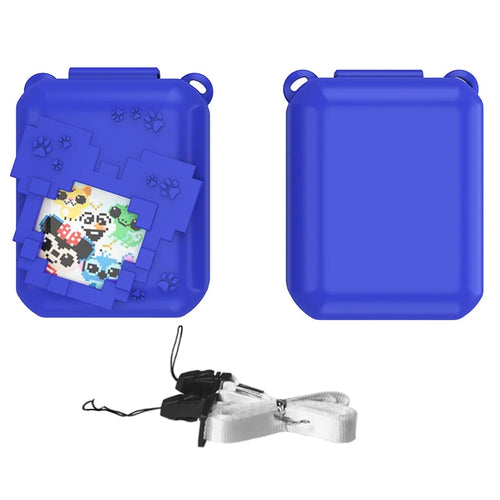 For Bitzee Gen2 Virtual Pet Machine Silicone Case Protective Cover with Lanyard - Blue - 1