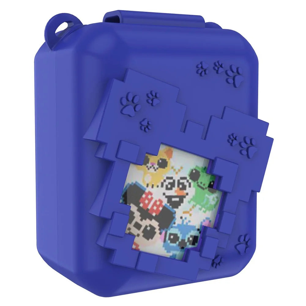 For Bitzee Gen2 Virtual Pet Machine Silicone Case Protective Cover with Lanyard - Blue - 2