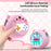 For Punirunes Interactive Digital Pet Toy Silicone Protective Case Soft Cover with Lanyard - Pink - 4