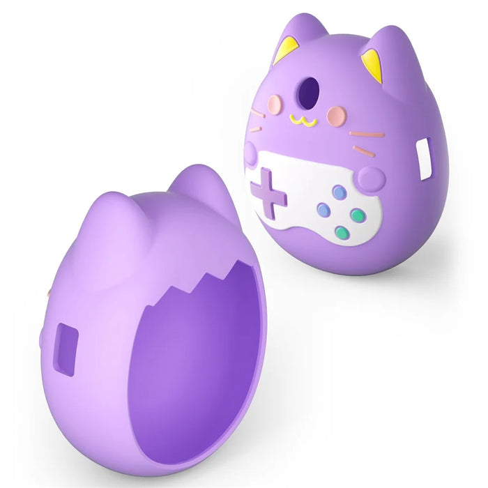 For Tamagotchi Pix Protective Case Interactive Digital Pet Device Liquid Silicone Cover - Purple - 2