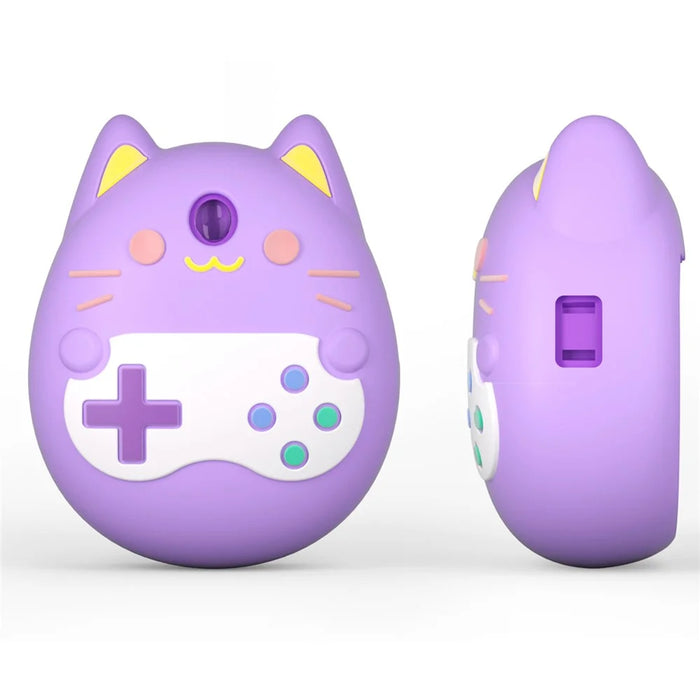 For Tamagotchi Pix Protective Case Interactive Digital Pet Device Liquid Silicone Cover - Purple - 4