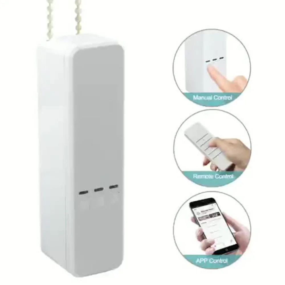 MC08 Smart Home WiFi Wireless Automatic Blinds Roller Shades Motor Remote Control Tuya App Electric Curtain - US Plug - 3