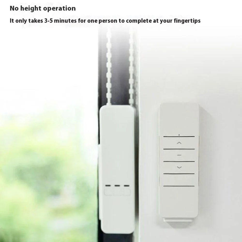 MC08 Smart Home WiFi Wireless Automatic Blinds Roller Shades Motor Remote Control Tuya App Electric Curtain - US Plug - 4