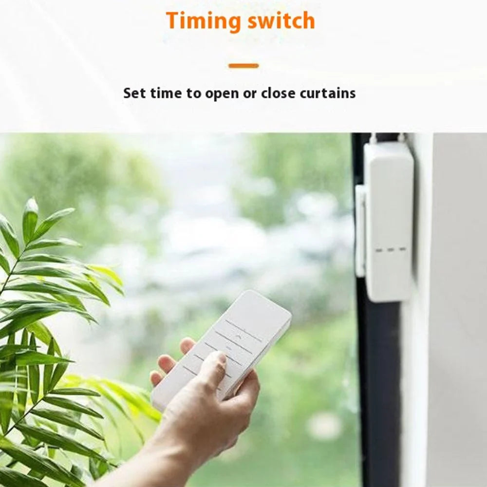 MC08 Smart Home WiFi Wireless Automatic Blinds Roller Shades Motor Remote Control Tuya App Electric Curtain - US Plug - 5