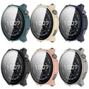 For Huami Amazfit Balance 2 (A2429) Hard PC Watch Protective Case with Tempered Glass Film - Ivory White - 4