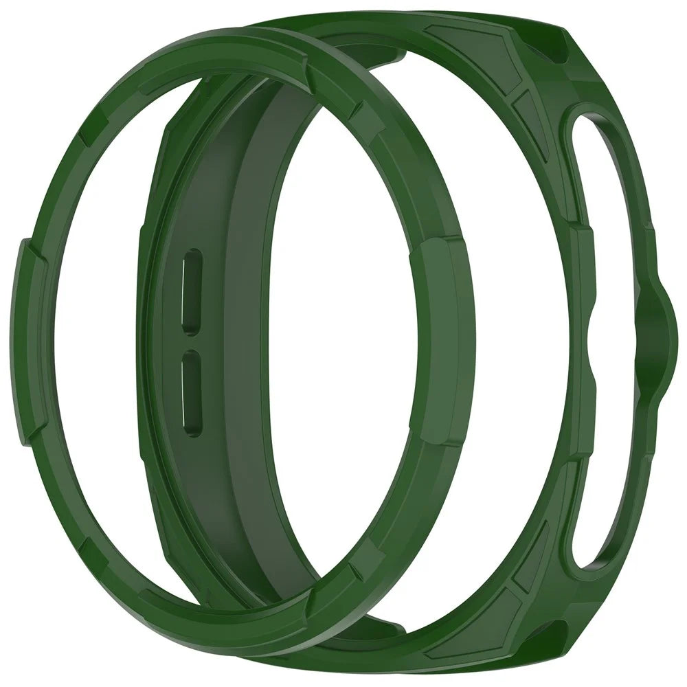 For Samsung Galaxy Watch8 Classic 46mm Hollow TPU Protective Watch Case with Protective Ring - Green - 2
