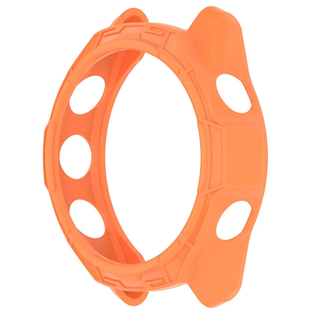 For Garmin Forerunner 970 TPU Protective Case Hollow Design Shockproof Watch Cover - Orange - 2