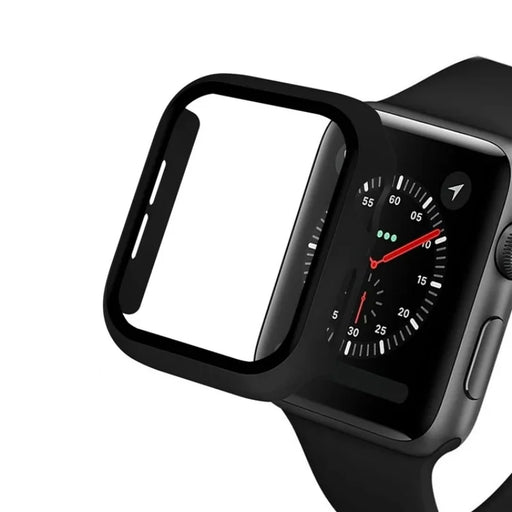 WANLONFENG For Apple Watch Series SE3 / SE2 / SE1 /  6 / 5 / 4 40mm Watch Case  PC Frame Cover with Tempered Glass Screen Protector - Black - 2