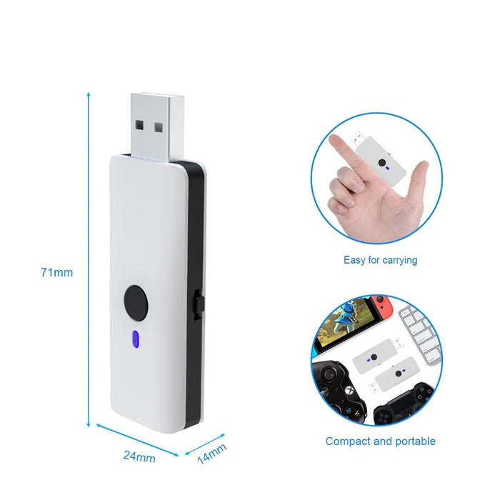 JYS P5119 Bluetooth+Wired Joystick Gamepad Converter for PS5/PS4/PS3/PC Gaming Controller Adapter - 4