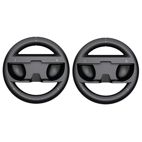 S202 For Nintendo Switch 2 Joy-Con 2Pcs Racing Steering Wheel Grip Handle Game Controller Accessory - Black+Black - 1