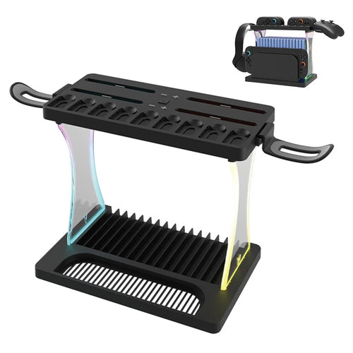 HBS-2806 For Nintendo Switch 2 Console Storage Rack Joy-Con Controller Charging Station Headset Holder Game Card Organizer - 1