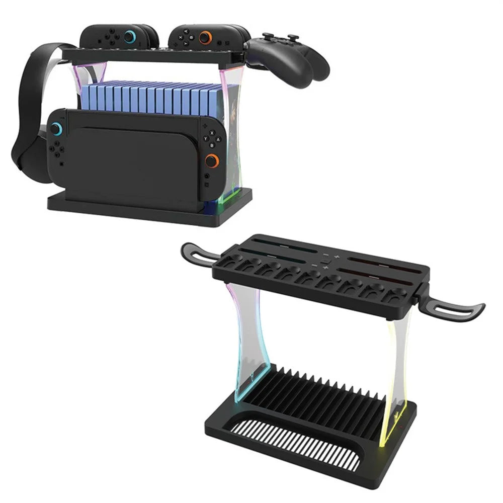 HBS-2806 For Nintendo Switch 2 Console Storage Rack Joy-Con Controller Charging Station Headset Holder Game Card Organizer - 7