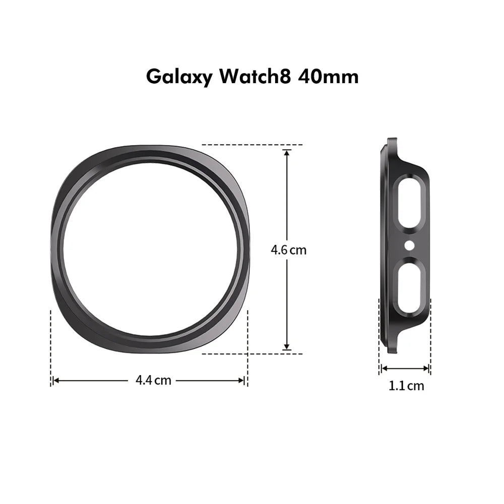 ENKAY HAT PRINCE For Samsung Galaxy Watch8 40mm Watch Case   Rubberized Hard PC Cover with Tempered Glass - Rose Pink - 6