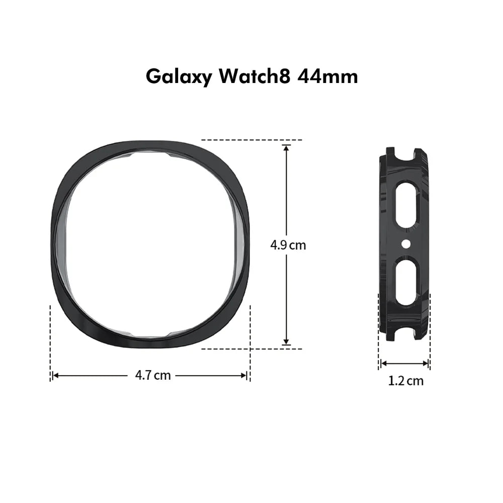 ENKAY HAT PRINCE For Samsung Galaxy Watch8 44mm TPU Watch Case   Electroplating Watch Cover with Screen Protector - Pink - 6