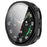 WANLONFENG For Samsung Galaxy Watch8 44mm Watch Case  PC Frame Cover with Tempered Glass Screen Protector - Black - 2