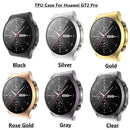 TPU Full Coverage Electroplating Protective Shell Case Cover for Huawei Watch GT 2 Pro - Black - 6