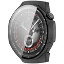 WANLONFENG For Huawei Watch GT 5 Pro 46mm Watch Case  PC Frame Cover with Tempered Glass Screen Protector - Black - 2