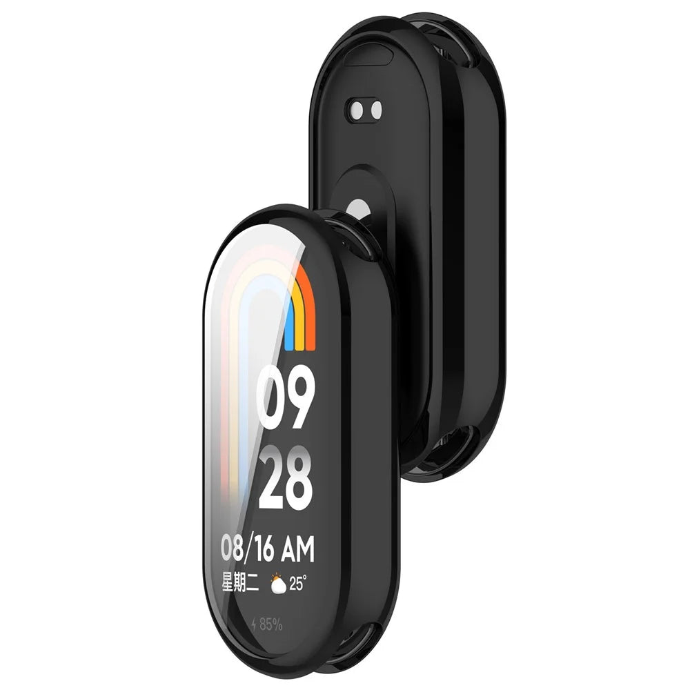 For Xiaomi Smart Band 10 / 10 NFC Watch Case Full Protection Scratch Resistant TPU Cover - Electroplating Black - 3