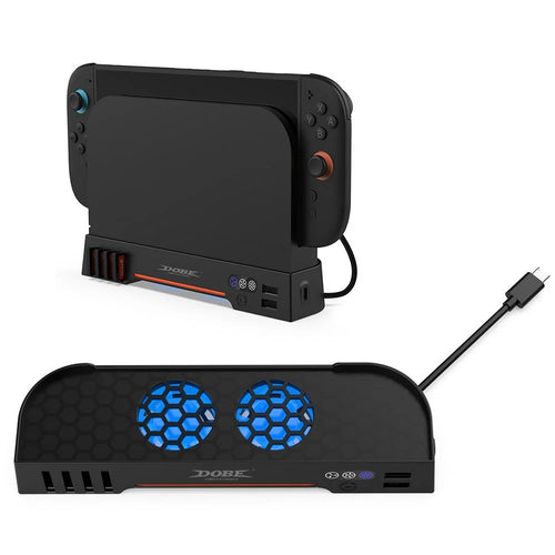 DOBE TNS-31111 For Nintendo Switch 2 Heat Dissipation Dual Fan Cooling Stand with RGB Light - 1
