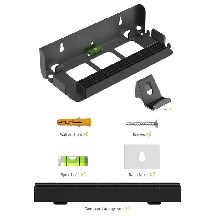DOBE TNS-31113 Wall Mount Bracket for Nintendo Switch 2  /  Switch  /  OLED Game Controller Hanger with Game Card Storage - 7
