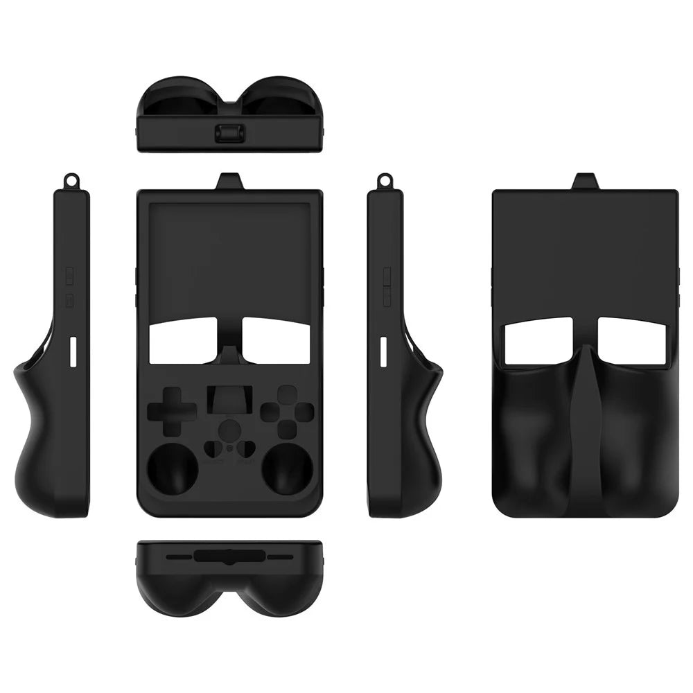 For R36 Max Handheld Game Console Silicone Protective Case Shockproof Anti Slip Cover - Black - 7