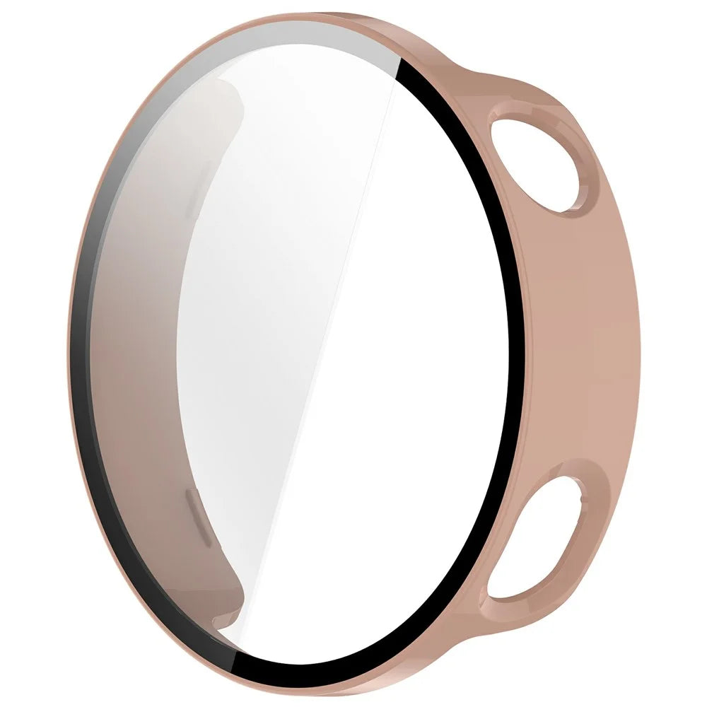 For Xiaomi Watch S4 41mm Hard PC Watch Case with Tempered Glass Screen Film - Pink - 4