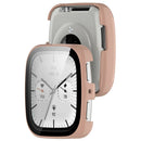 For Huami Amazfit Active 2 Square Hard PC Watch Protective Case with Tempered Glass Film - Pink - 2