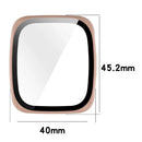 For Huami Amazfit Active 2 Square Hard PC Watch Protective Case with Tempered Glass Film - Pink - 4