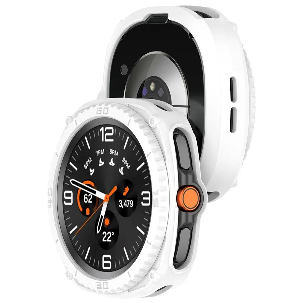 For Samsung Galaxy Watch8 Classic 46mm TPU Protective Watch Case with Protective Ring - White - 2