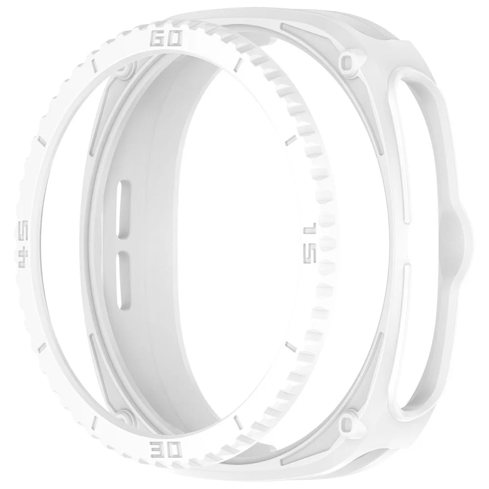 For Samsung Galaxy Watch8 Classic 46mm TPU Protective Watch Case with Protective Ring - White - 6
