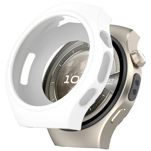 For Huawei Watch 5 42mm Watch Case Silicone Shockproof Bumper Frame - White - 1