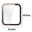 For Garmin Venu X1 Hard PC Watch Protective Case with Tempered Glass Film - Pink - 3
