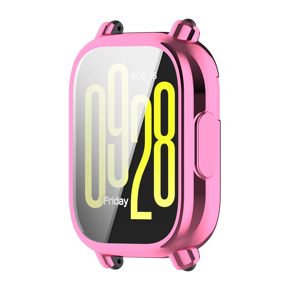 ENKAY HAT PRINCE For Xiaomi Redmi Watch 5 Active TPU Watch Case   Electroplating Watch Cover with Screen Protector - Pink - 1