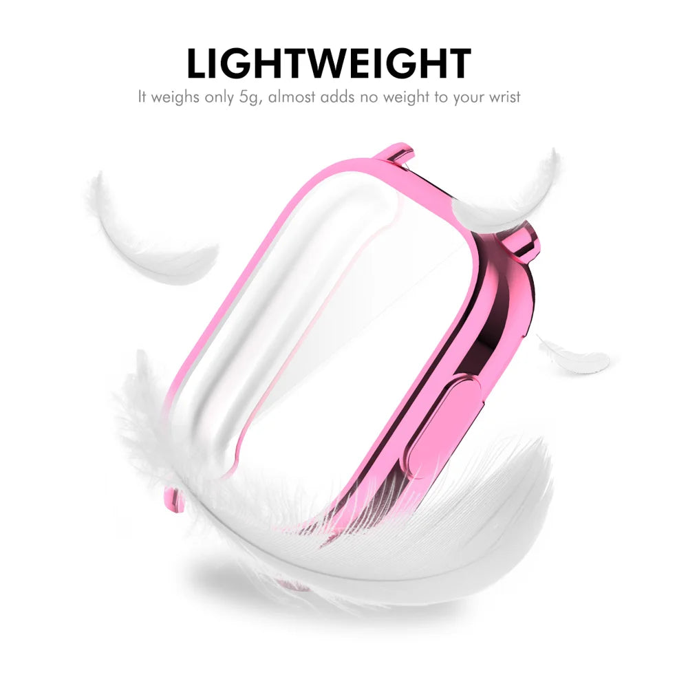ENKAY HAT PRINCE For Xiaomi Redmi Watch 5 Active TPU Watch Case   Electroplating Watch Cover with Screen Protector - Pink - 7
