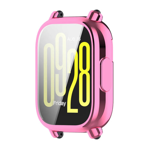 ENKAY HAT PRINCE For Xiaomi Redmi Watch 5 Lite TPU Watch Case   Electroplating Watch Cover with Screen Protector - Pink - 1
