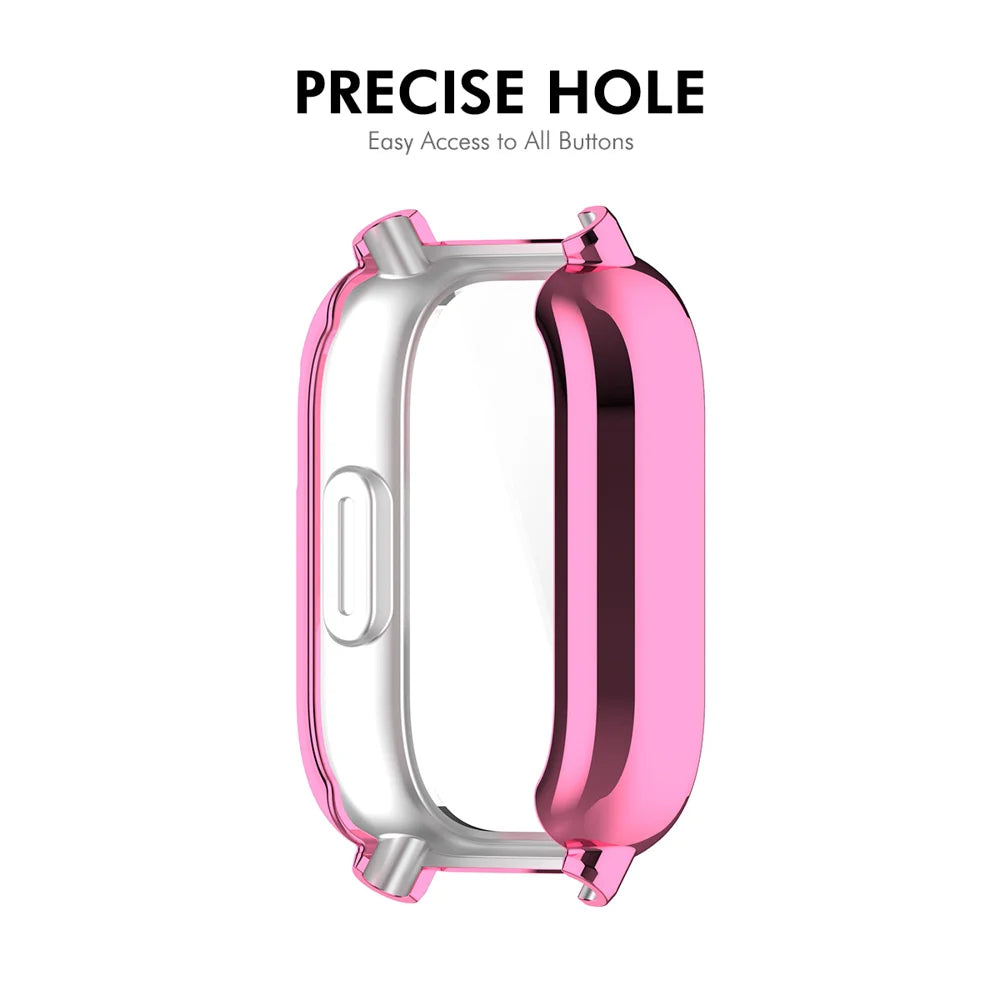 ENKAY HAT PRINCE For Xiaomi Redmi Watch 5 Lite TPU Watch Case   Electroplating Watch Cover with Screen Protector - Pink - 6