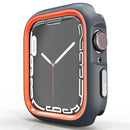 Watch Case for Apple Watch Series 9 / 8 / 7 45mm / SE3 / SE2 / SE1 /  6 / 5 / 4 44mm  Dual Color PC Protective Frame - Orange - 1