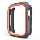 Watch Case for Apple Watch Series 9 / 8 / 7 45mm / SE3 / SE2 / SE1 /  6 / 5 / 4 44mm  Dual Color PC Protective Frame - Orange - 2