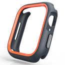 Watch Case for Apple Watch Series 9 / 8 / 7 45mm / SE3 / SE2 / SE1 /  6 / 5 / 4 44mm  Dual Color PC Protective Frame - Orange - 3