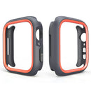 Watch Case for Apple Watch Series 9 / 8 / 7 45mm / SE3 / SE2 / SE1 /  6 / 5 / 4 44mm  Dual Color PC Protective Frame - Orange - 4