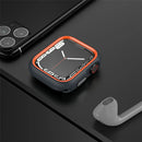 Watch Case for Apple Watch Series 9 / 8 / 7 45mm / SE3 / SE2 / SE1 /  6 / 5 / 4 44mm  Dual Color PC Protective Frame - Orange - 7