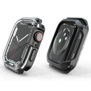 Watch Case for Apple Watch Series 9 / 8 / 7 41mm / SE3 / SE2 / SE1 /  6 / 5 / 4 40mm Dual Color PC TPU Protective Frame - Transparent+Black - 2