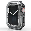 Watch Case for Apple Watch Series 9 / 8 / 7 41mm / SE3 / SE2 / SE1 /  6 / 5 / 4 40mm Dual Color PC TPU Protective Frame - Transparent+Black - 5